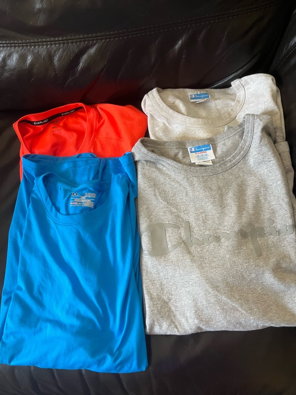 Multiples Men Short Sleeve Tees - Gray, Blue & Red Mix